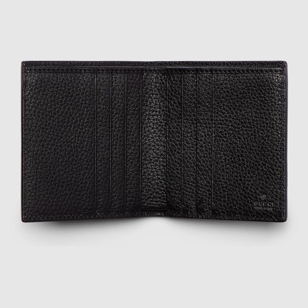 GUCCI Bi-fold Wallet Jumbo GG Leather Black