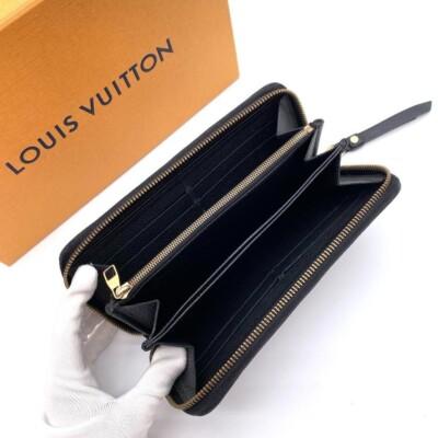 Louis Vuitton Portefeuille Clemence Zip Around Wallet Monogram Empreinte Bicolo