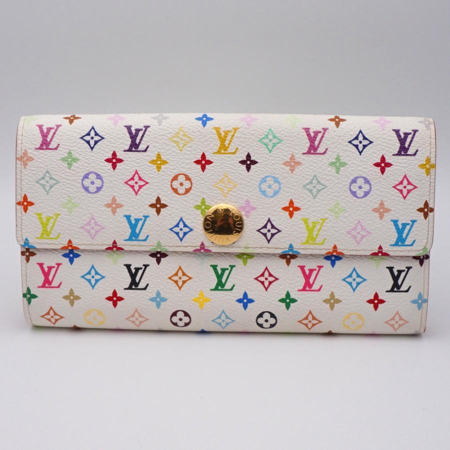 Auth Louis Vuitton Portefeuille Sarah NM Long Wallet Monogram Multicolore M93532