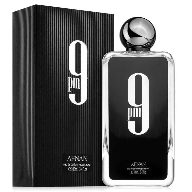 Afnan 9 PM Eau de Parfum for Men – 100ml / 3.4 oz | Long-Lasting Amber Vanilla Fragrance