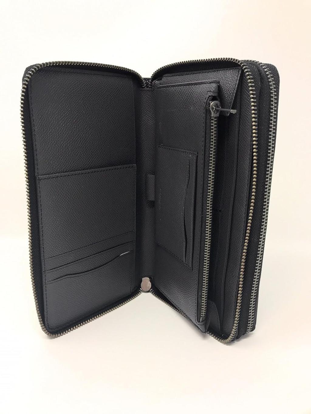 COACH Men's Travel Organizer Double Zip Embossed Signature