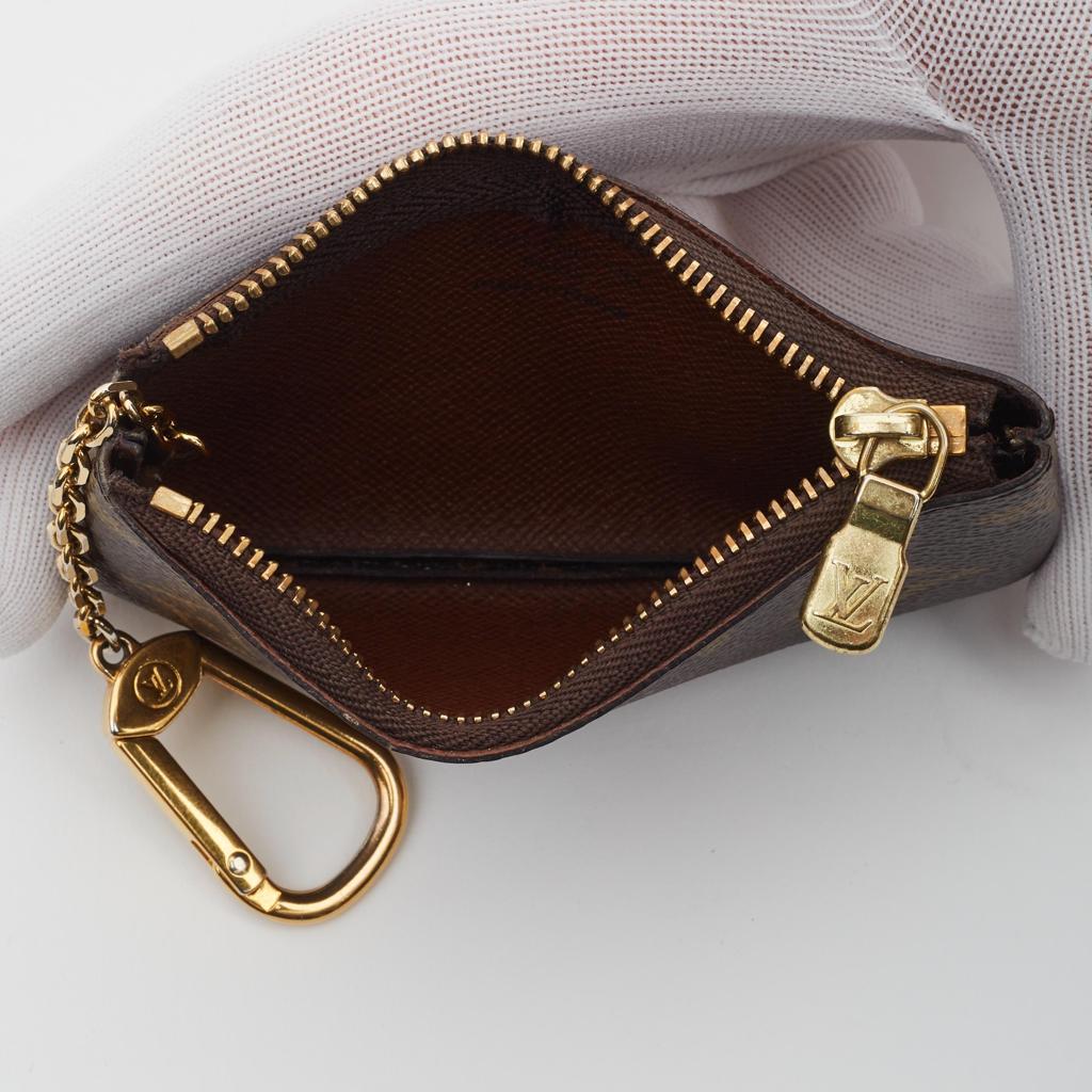 Louis Vuitton Monogram Pochette Clés Key Pouch Brown M62650