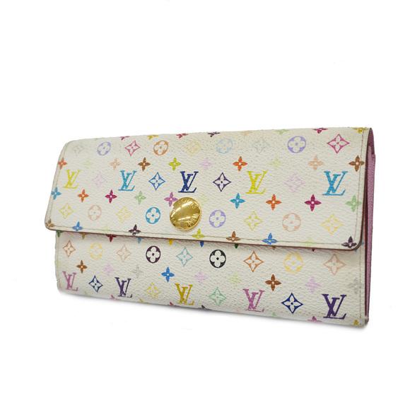 Auth Louis Vuitton Portefeuille Sarah NM Long Wallet Monogram Multicolore M93532