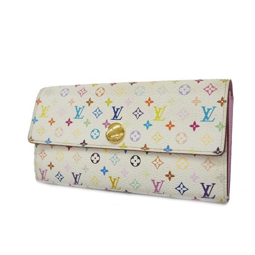 Auth Louis Vuitton Portefeuille Sarah NM Long Wallet Monogram Multicolore M93532