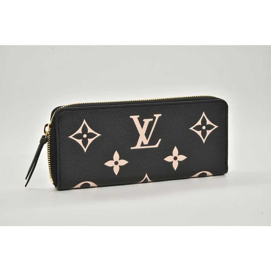 Louis Vuitton Portefeuille Clemence Zip Around Wallet Monogram Empreinte Bicolo