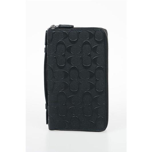 COACH Men's Travel Organizer Double Zip Embossed Signature