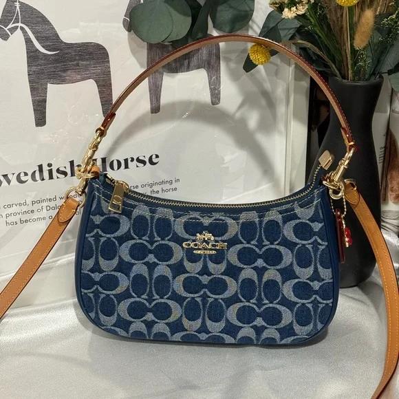 Coach CAF82 Denim/Natural Teri Shoulder Bag