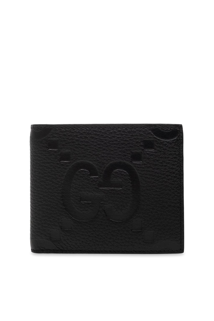 GUCCI Bi-fold Wallet Jumbo GG Leather Black